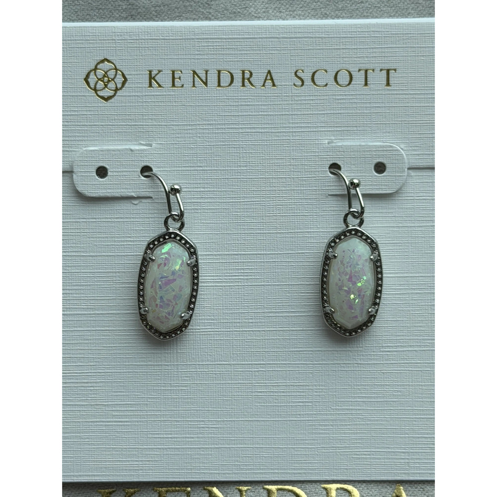 Kendra Scott White Pendant Earrings - Picture 2 of 3